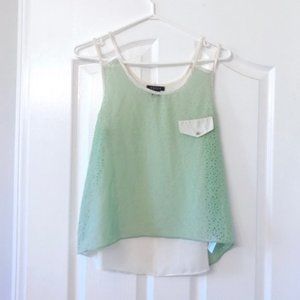 Mint Colour Sleeveless Blouse (Medium) Summer Blouse